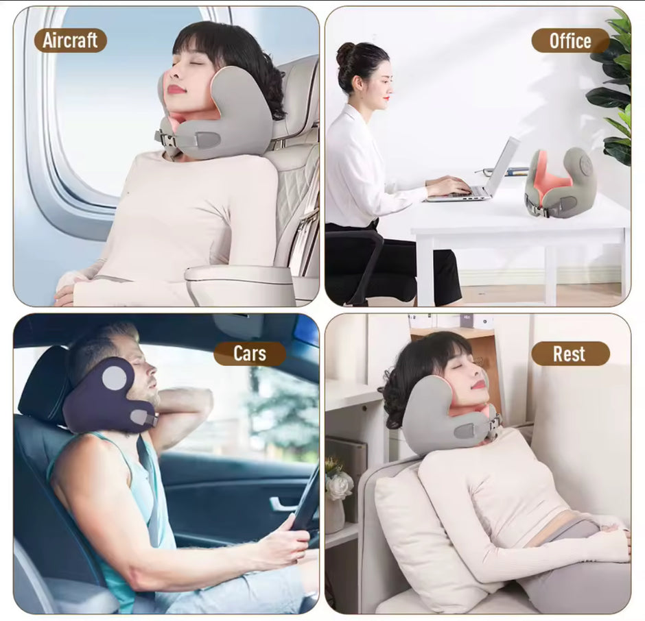 Best Travel Bluetooth Music Neck Pillow with Noise Reduction - U-Shaped Foam for Ultimate Comfort