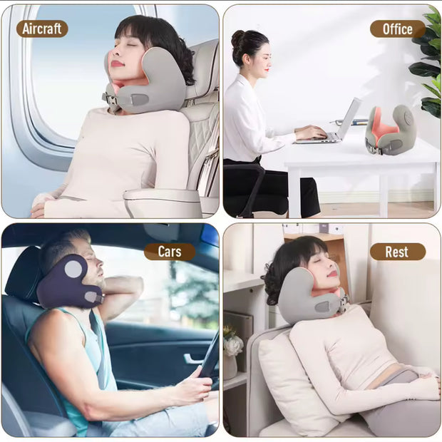 Smart Bluetooth Music Neck Pillow - 2-in-1 Bluetooth Function Foam Pillow with Built in Speaker