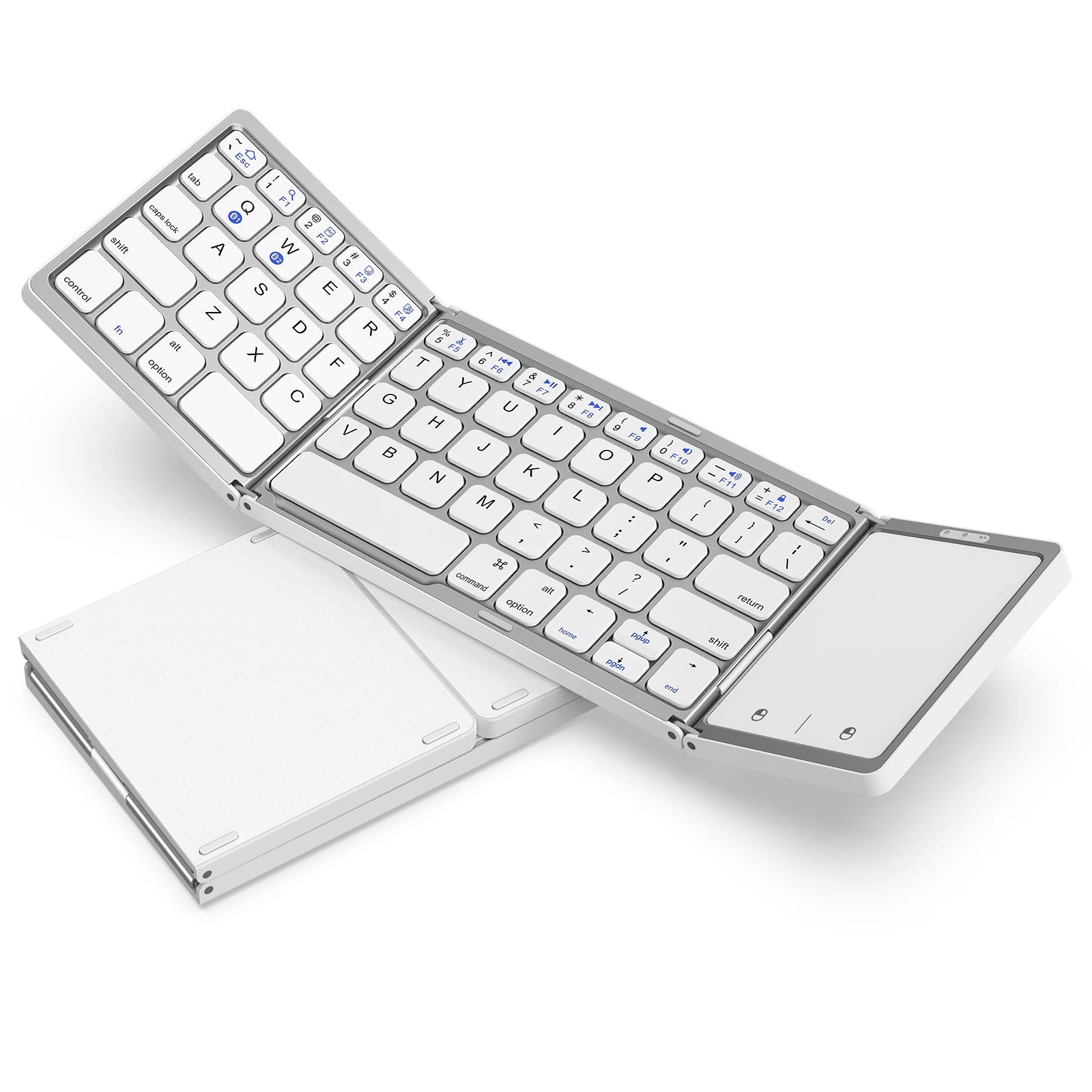 Foldable Wireless Bluetooth Keyboard Rechargeable Folding Portable Keyboards for PC Mac Smartphone Windows Ios Android