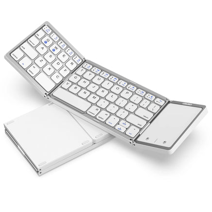 Foldable Wireless Bluetooth Keyboard Rechargeable Folding Portable Keyboards for PC Mac Smartphone Windows Ios Android