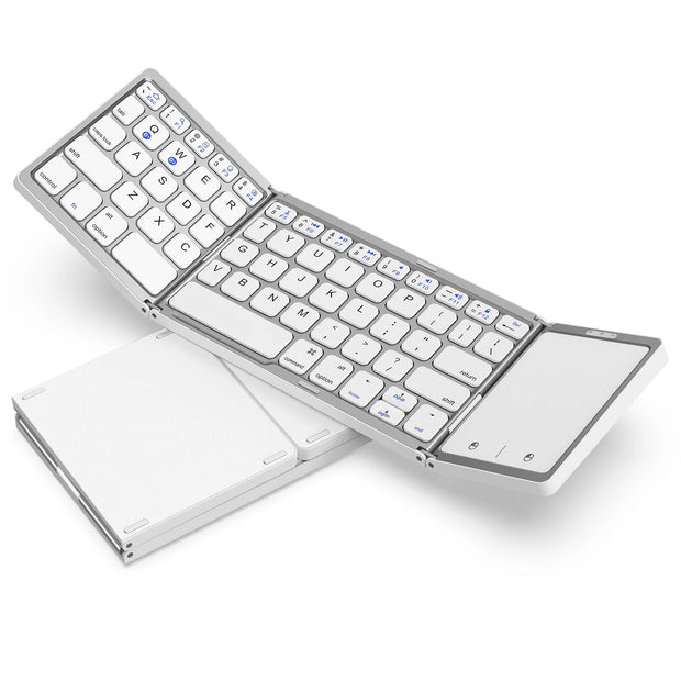 Foldable Wireless Bluetooth Keyboard Rechargeable Folding Portable Keyboards for PC Mac Smartphone Windows Ios Android