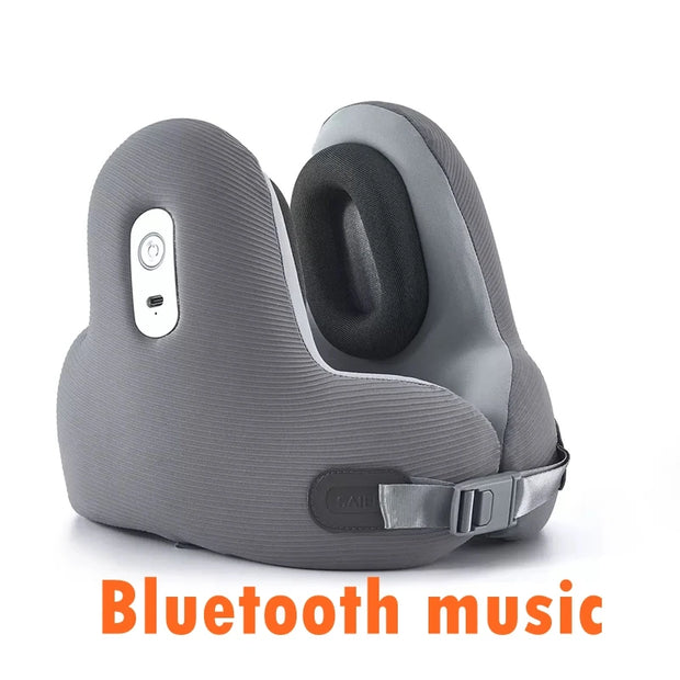 Memory Foam Travel Neck Pillow with Noise Reduction - U-Shaped Bluetooth Music Pillow for Ultimate Comfort on the Go Travel