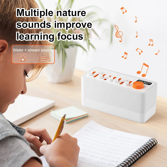 Smart Sleep Aid Speaker with RGB Night Light, 8 Nature Sounds, White Noise Machine, and Bluetooth Compatibility